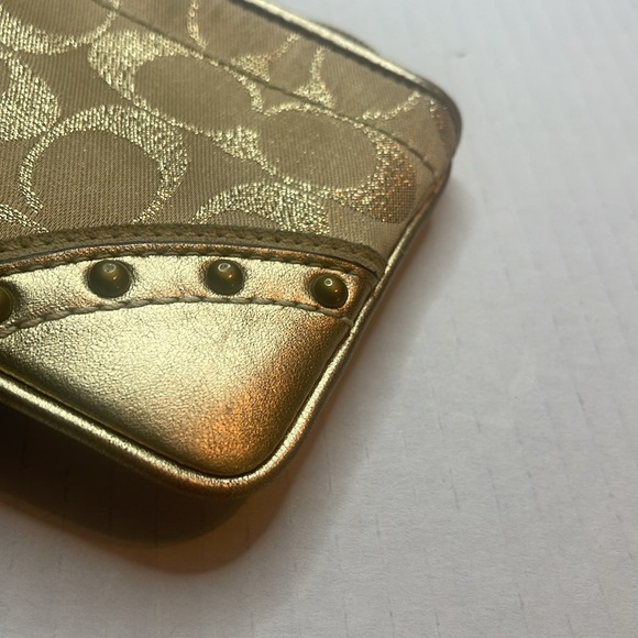 Gold Wristlet with Stud Accents - Picture 7 of 8